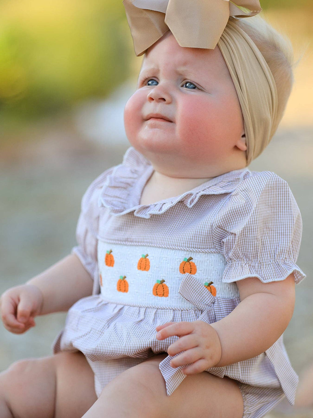 Pumpkin Patch Smocked Bubble