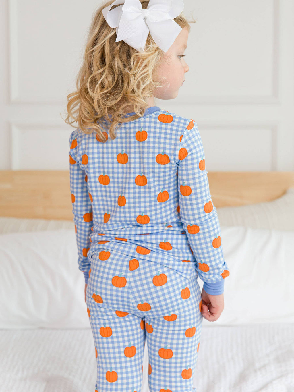 Pumpkin Patch Gingham Bamboo PJ Set