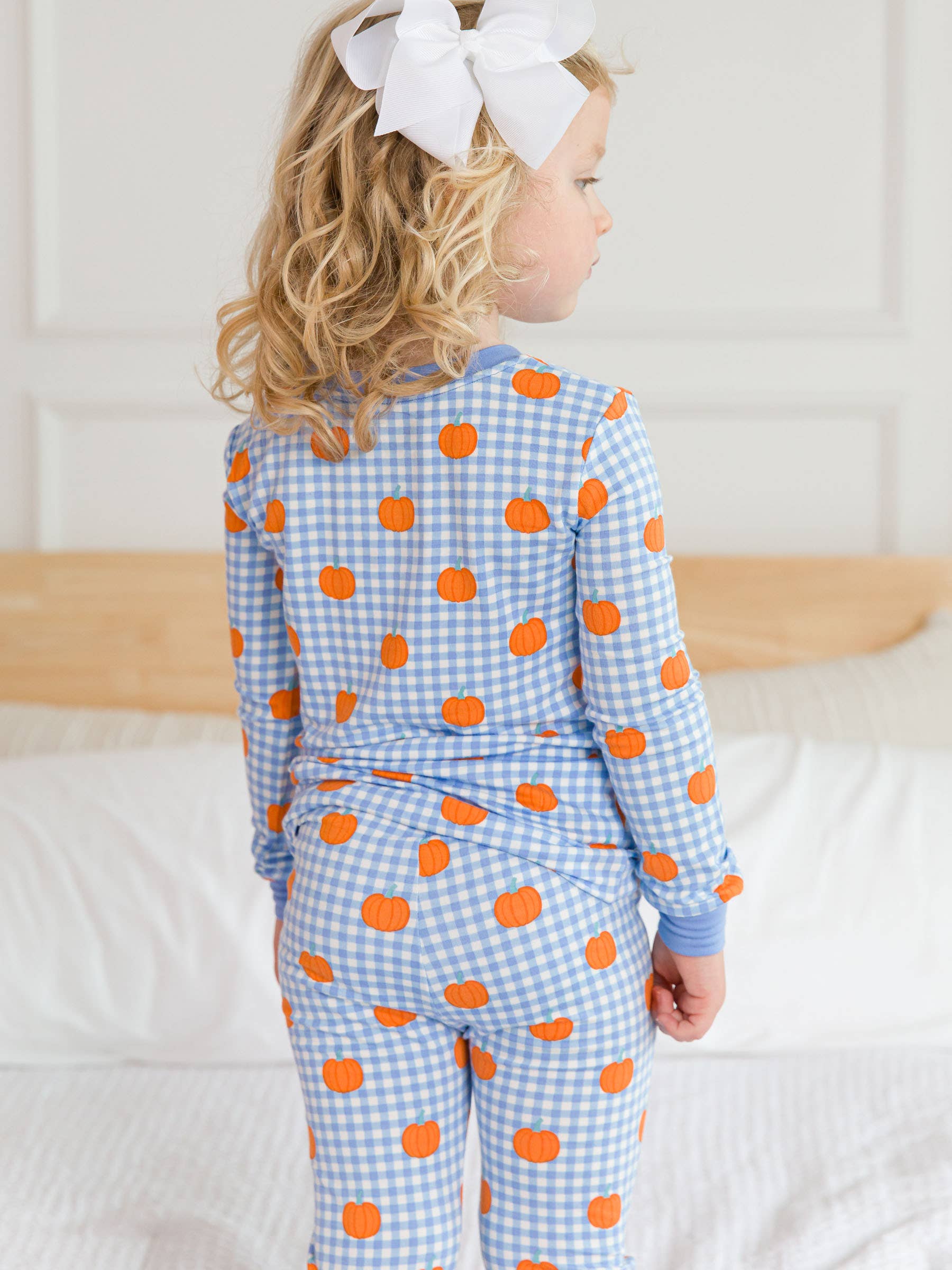 Pumpkin Patch Gingham Bamboo PJ Set