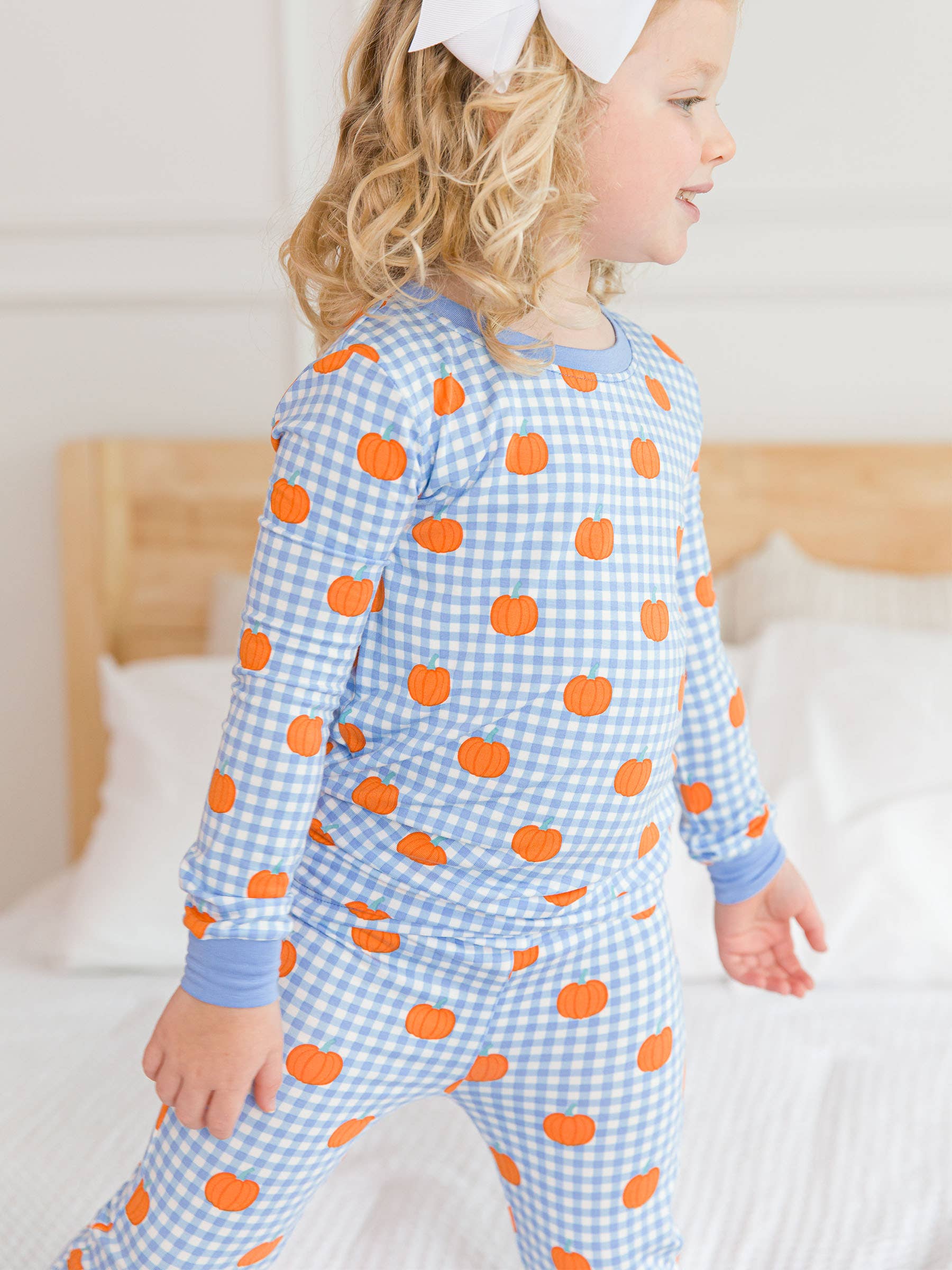 Pumpkin Patch Gingham Bamboo PJ Set