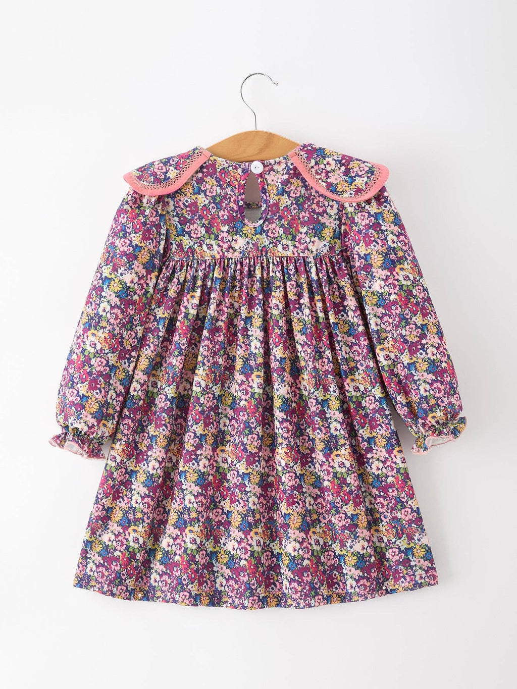Purple Petal Collar Dress