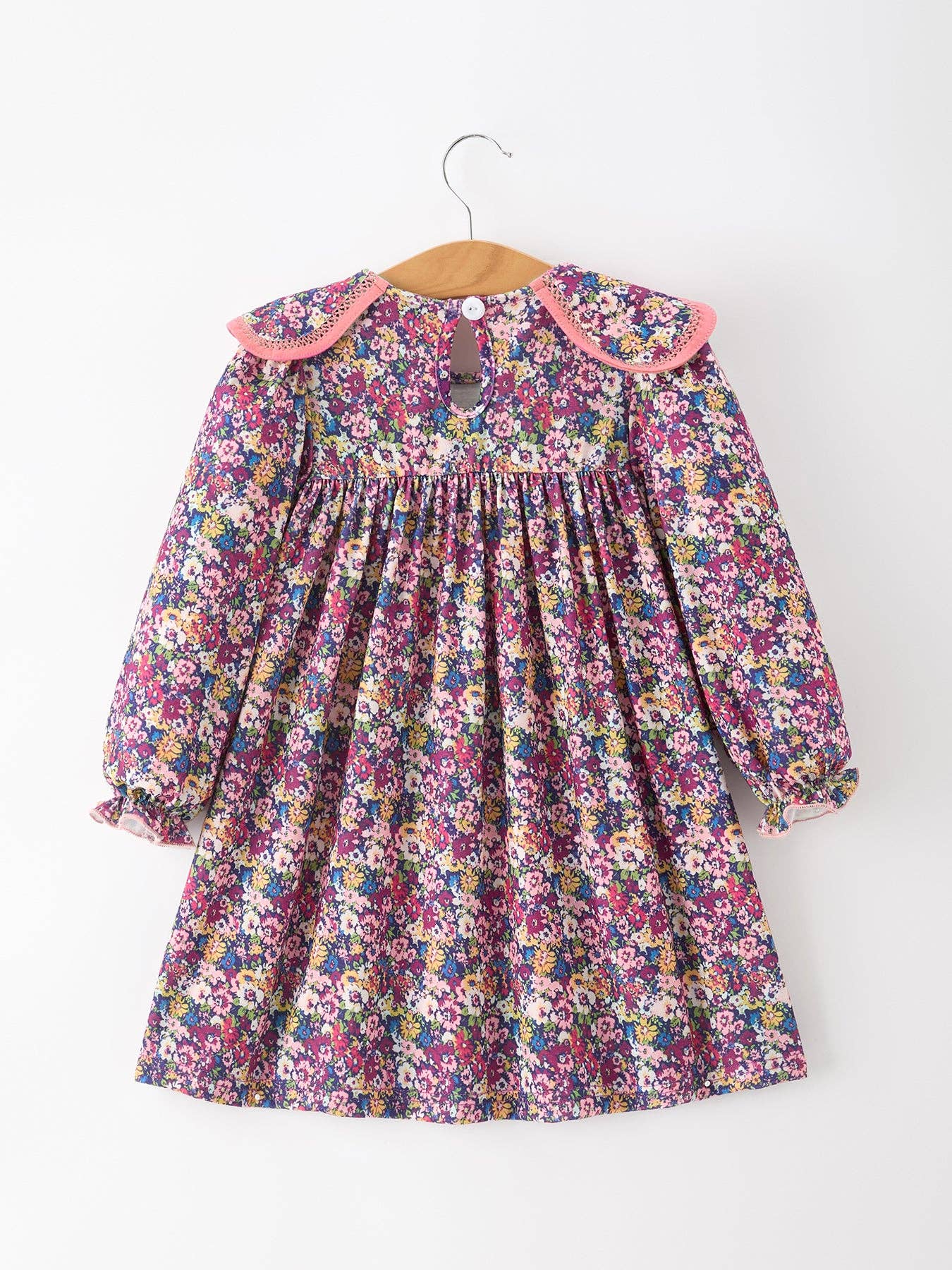 Purple Petal Collar Dress