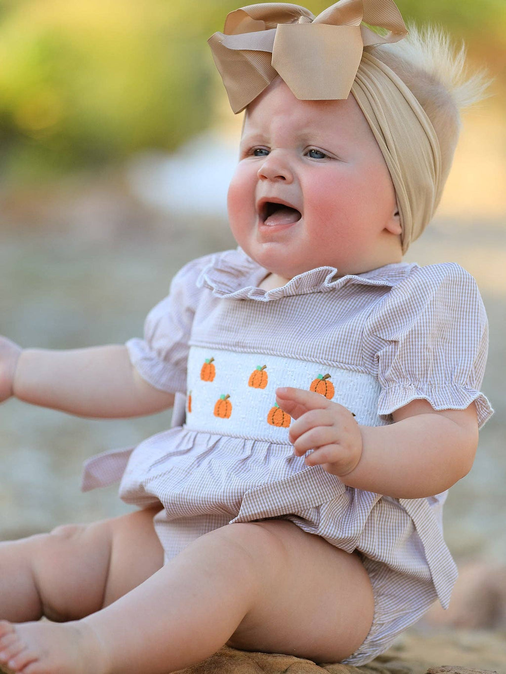 Pumpkin Patch Smocked Bubble