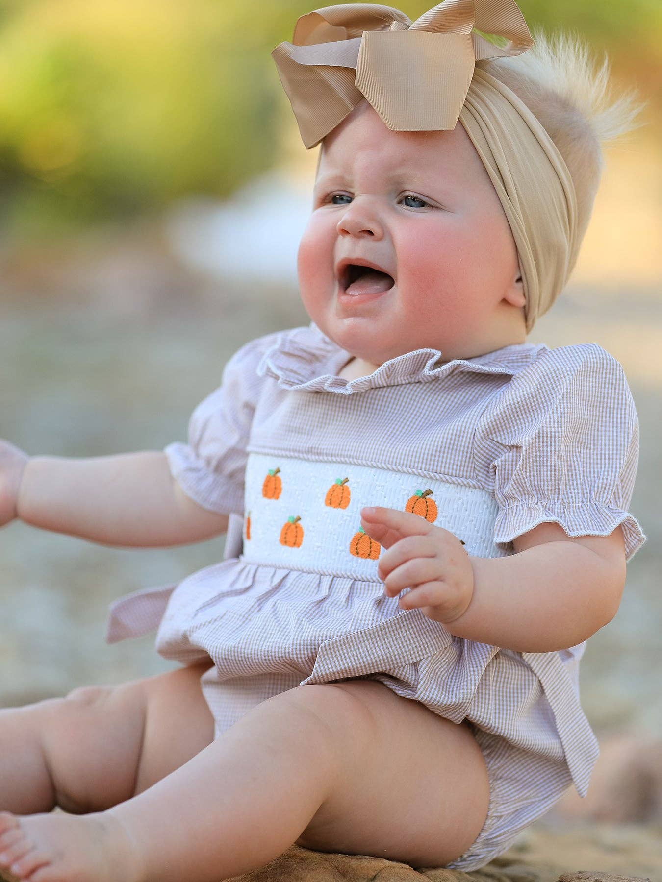 Pumpkin Patch Smocked Bubble