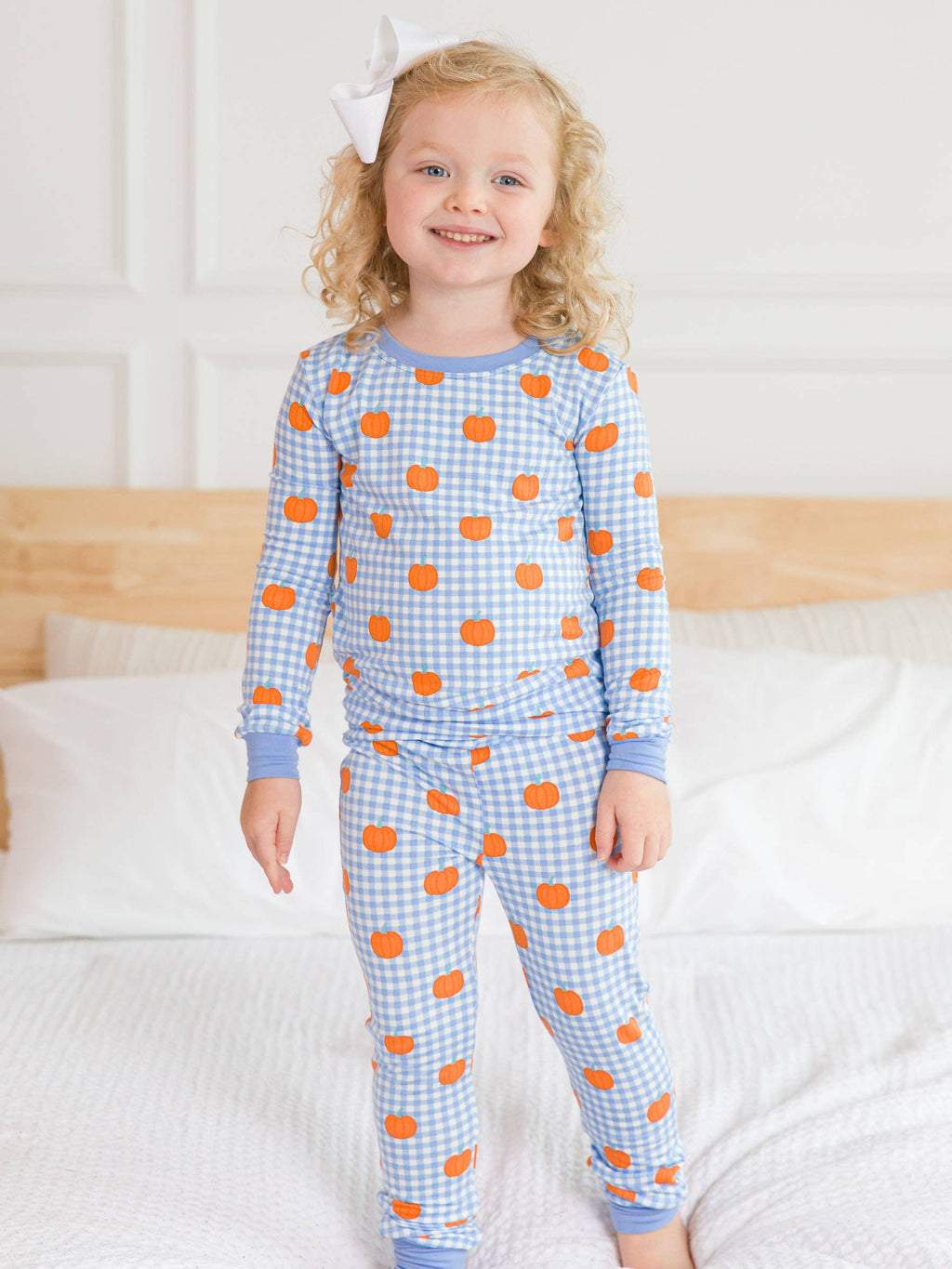 Pumpkin Patch Gingham Bamboo PJ Set