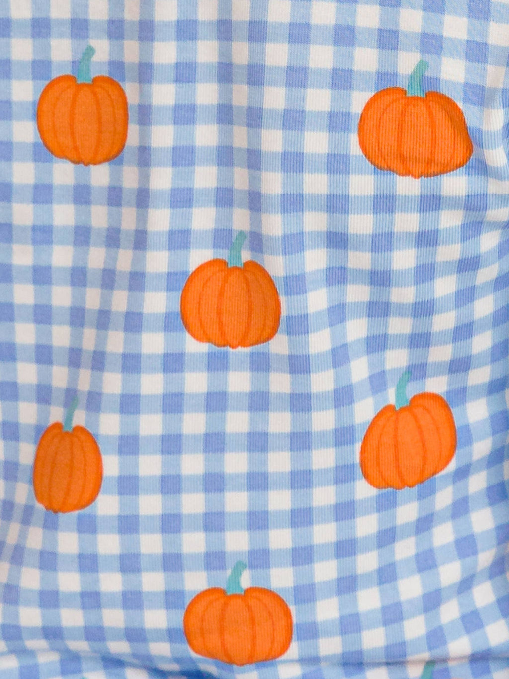 Pumpkin Patch Gingham Bamboo Footie