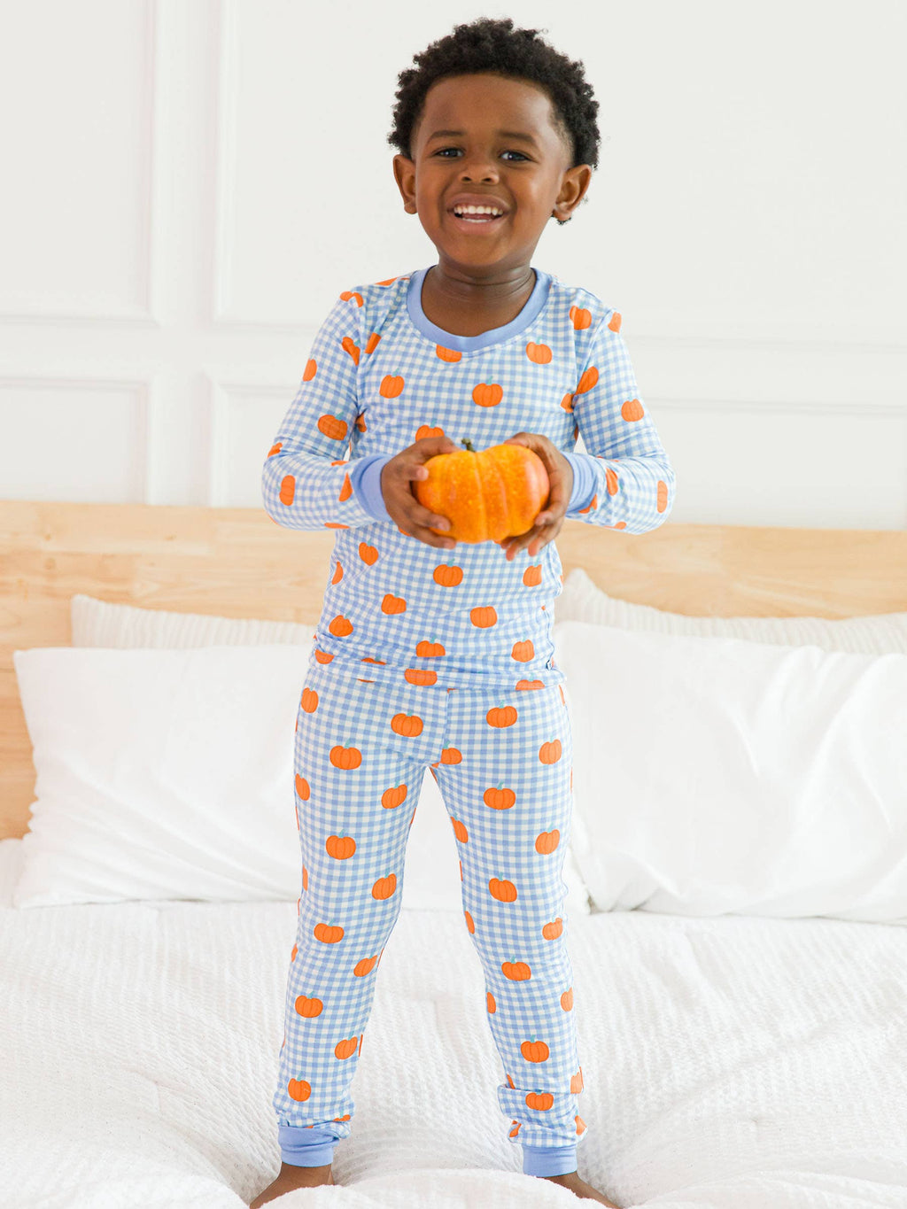 Pumpkin Patch Gingham Bamboo PJ Set