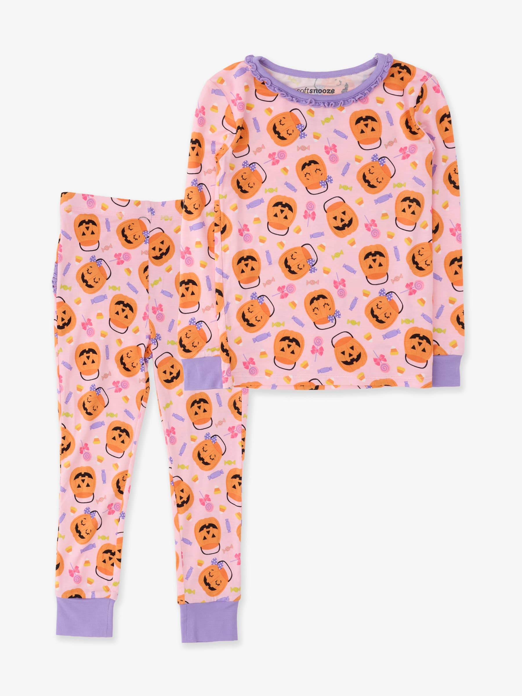 Pumpkin Boo Crew Bamboo Ruffle PJ Set