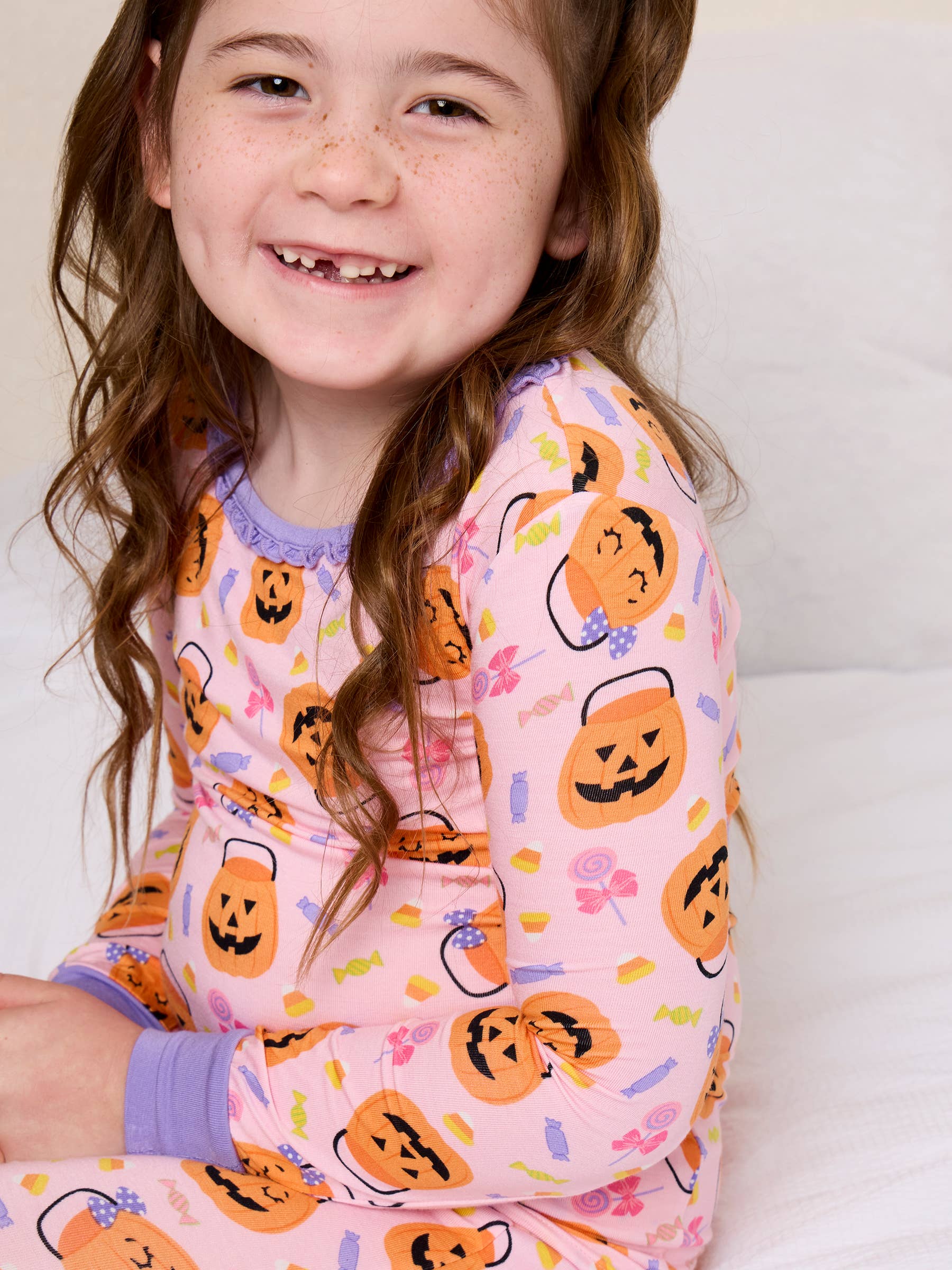 Pumpkin Boo Crew Bamboo PJ Set (Big Kid)