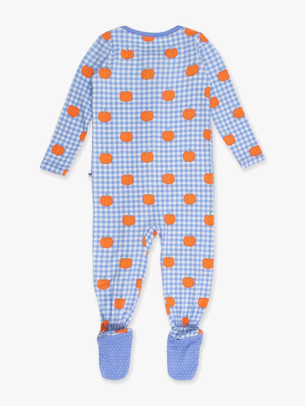 Pumpkin Patch Gingham Bamboo Footie