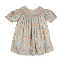 Fall Flower Smocked Dress