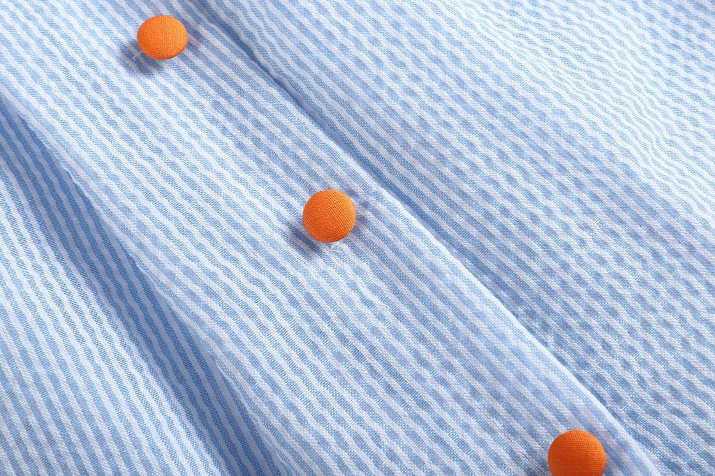 Pumpkin Patch Seersucker Yoke Dress