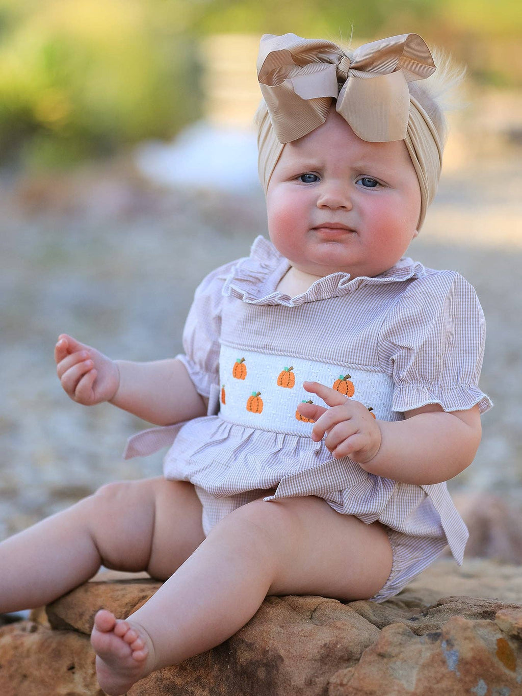 Pumpkin Patch Smocked Bubble