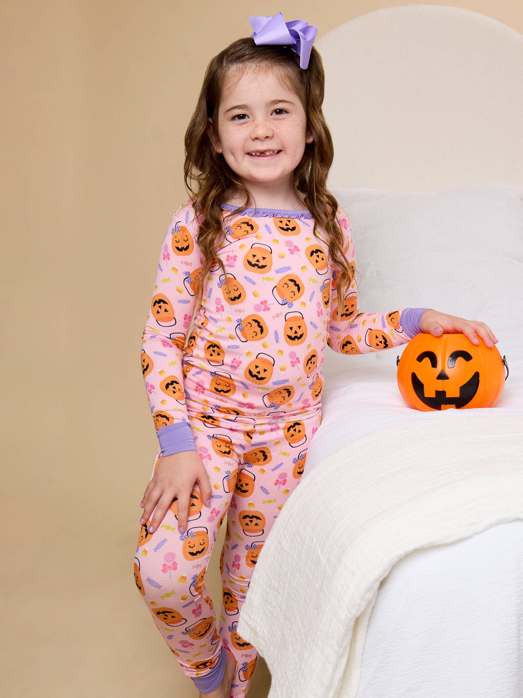 Pumpkin Boo Crew Bamboo PJ Set (Big Kid)