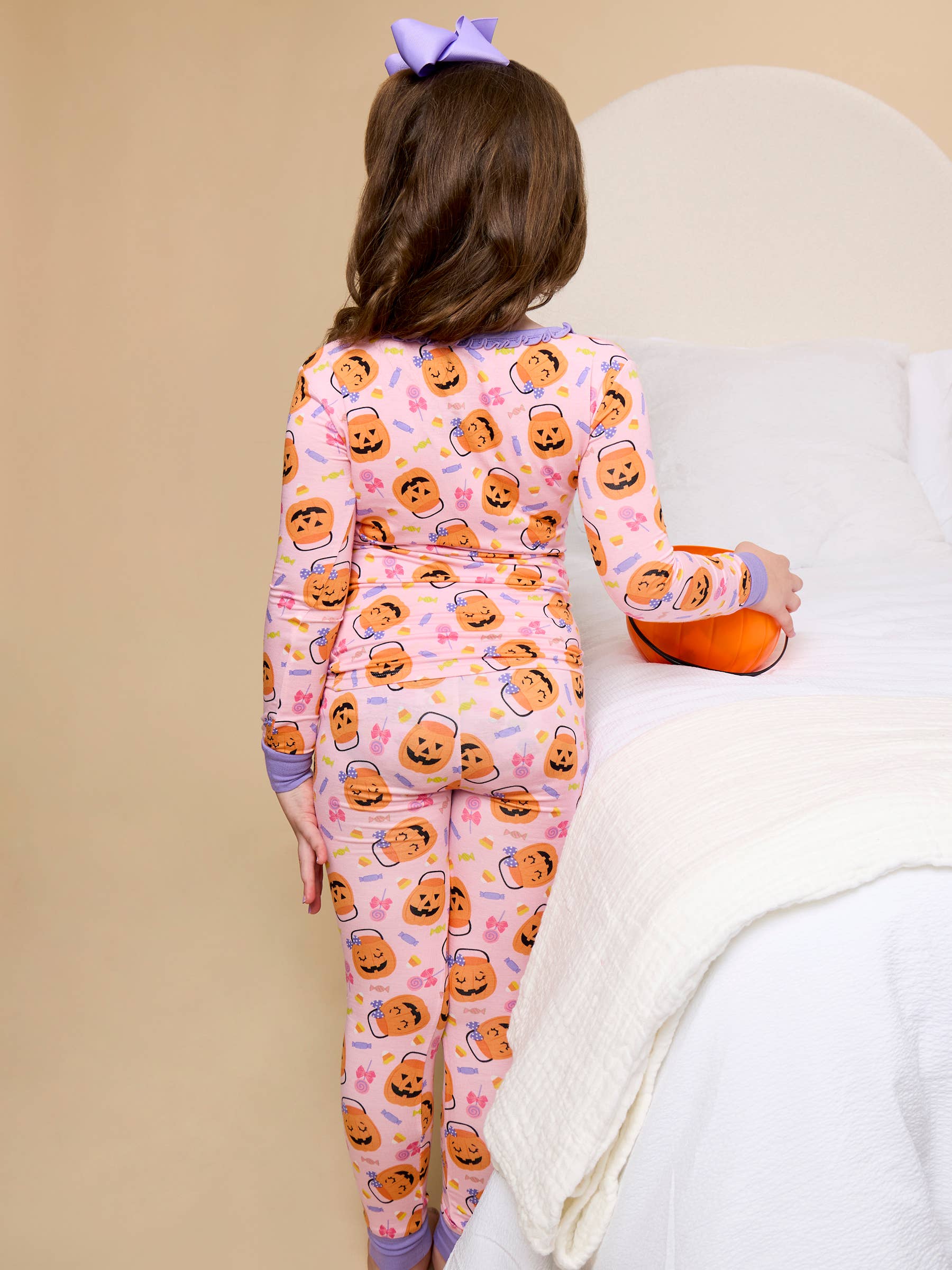 Pumpkin Boo Crew Bamboo PJ Set (Big Kid)