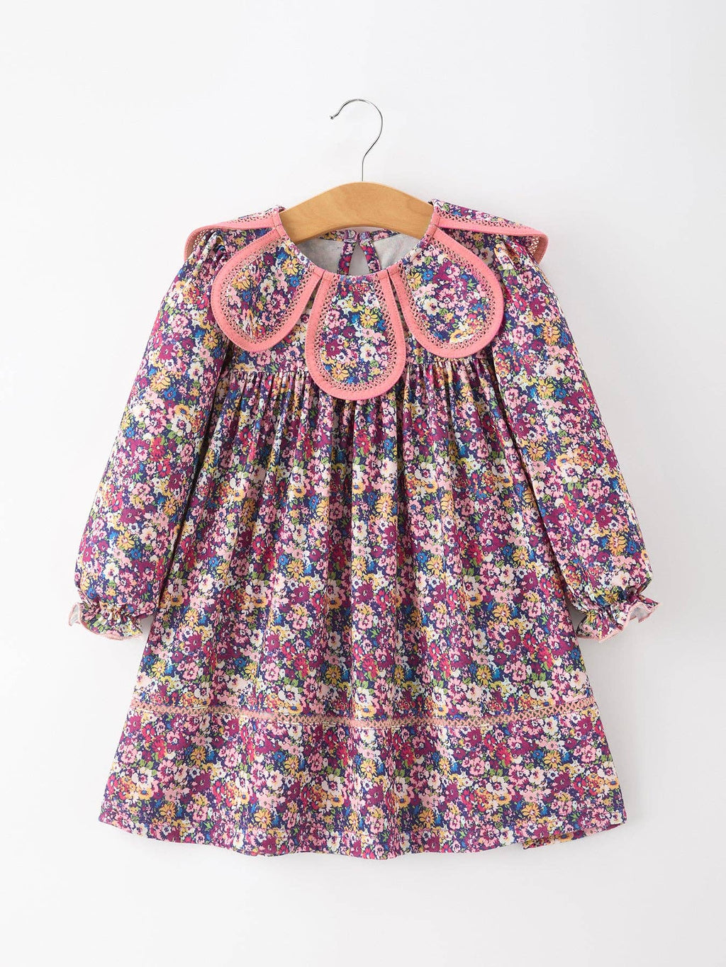 Purple Petal Collar Dress