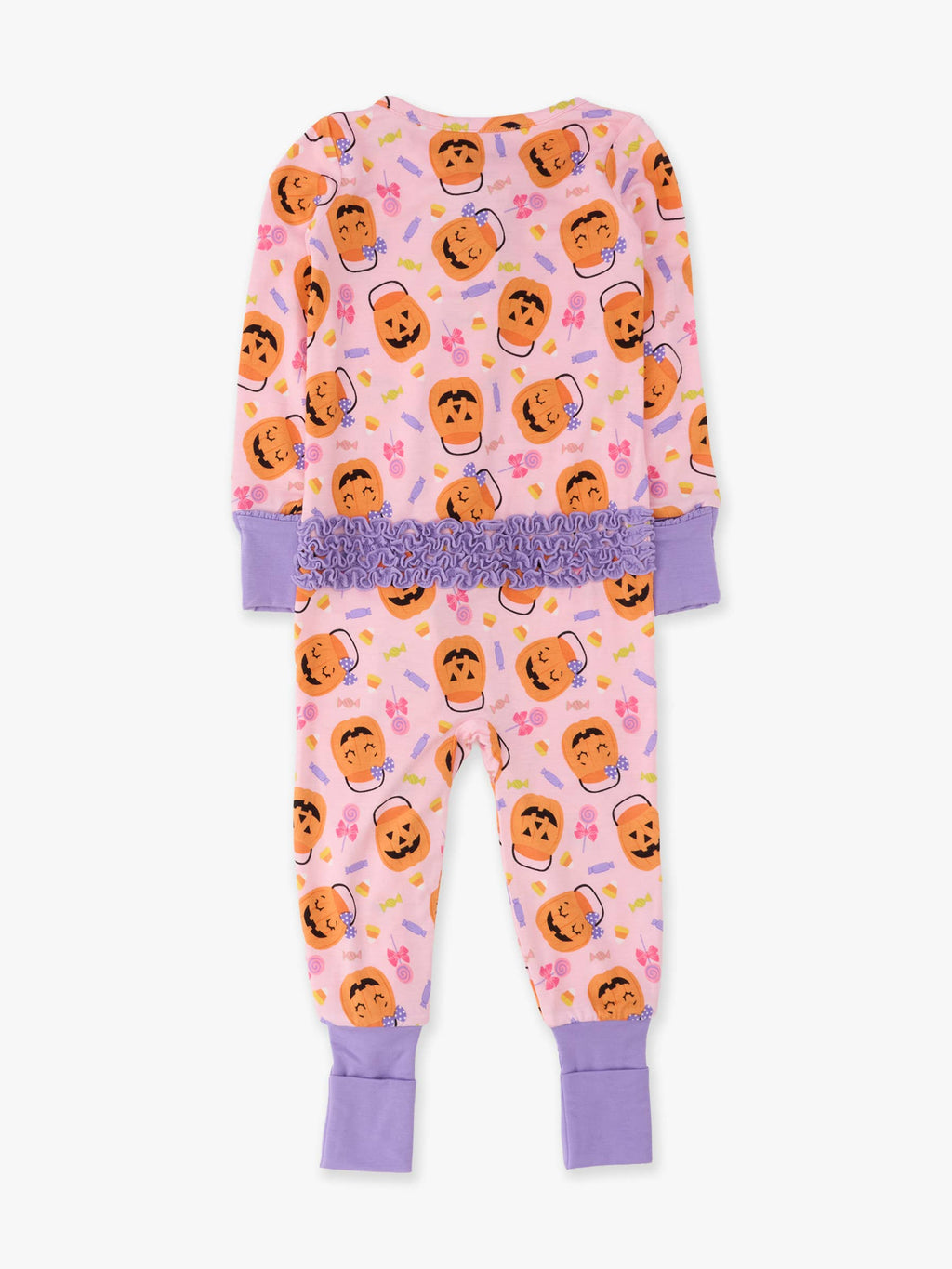 Pumpkin Boo Crew Bamboo Ruffle Footie