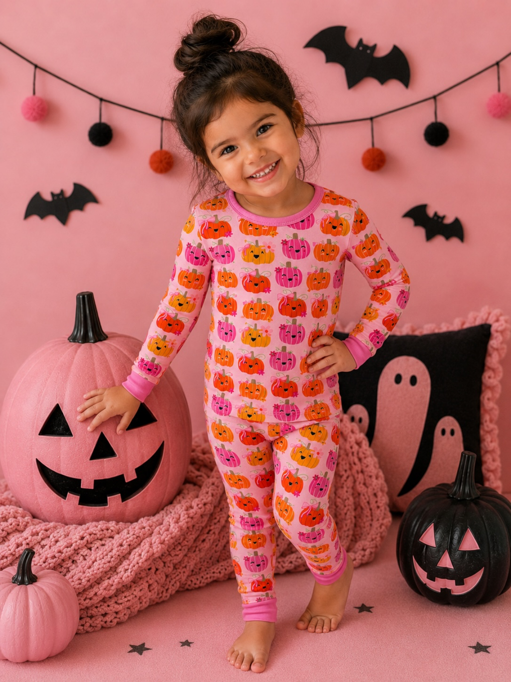 Pink Pumpkin Bamboo PJ Set
