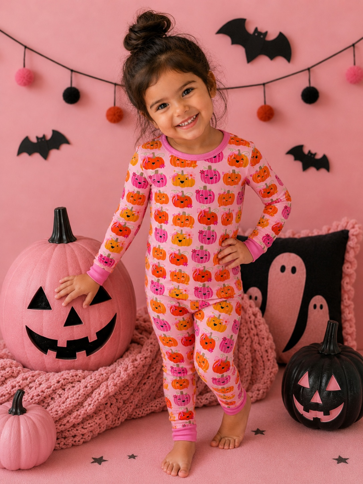 Pink Pumpkin Bamboo PJ Set